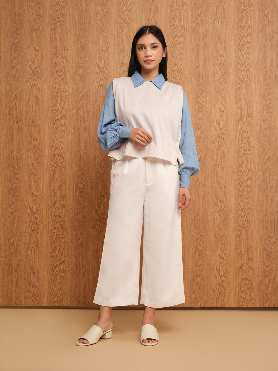 Ankle Culotte | Broken White – THENBLANK