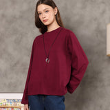 Anytime Long Tee 2.0 | Burgundy