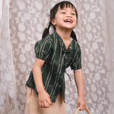 Arum Kids Tie Blouse | Deep Emerald