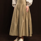 Arum Pleated Skirt | Teddy Brown