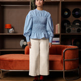 Aurora Smock Top (Longsleeve) | Baby Blue