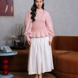 Aurora Smock Top (Longsleeve) | Baby Pink