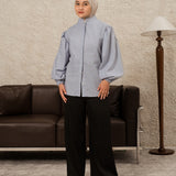 Balun Blouse | Slate Stripe