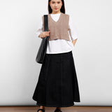 Chevron Knit Vest | Taupe