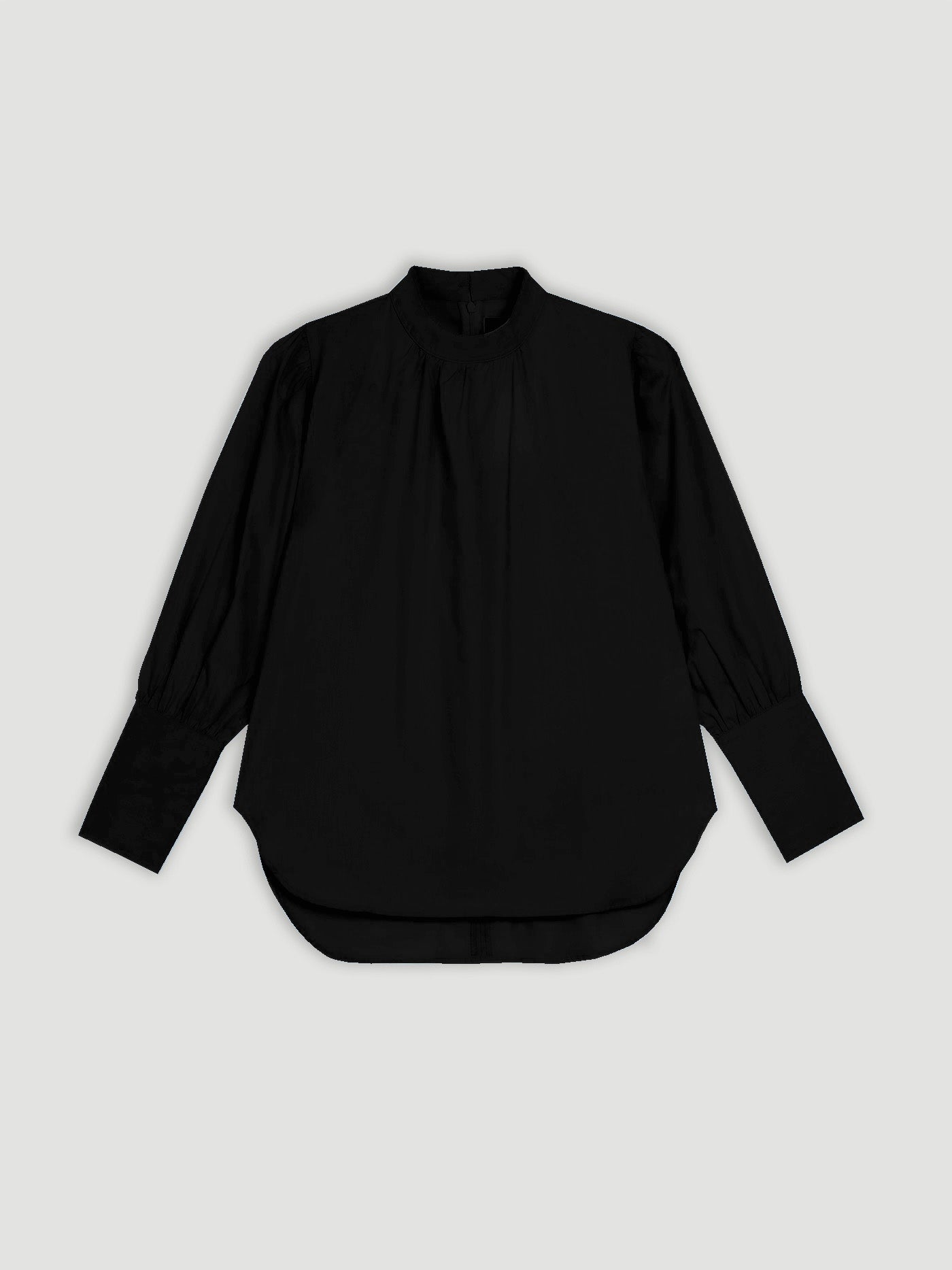 Cotton Ruffle Blouse | Black – THENBLANK