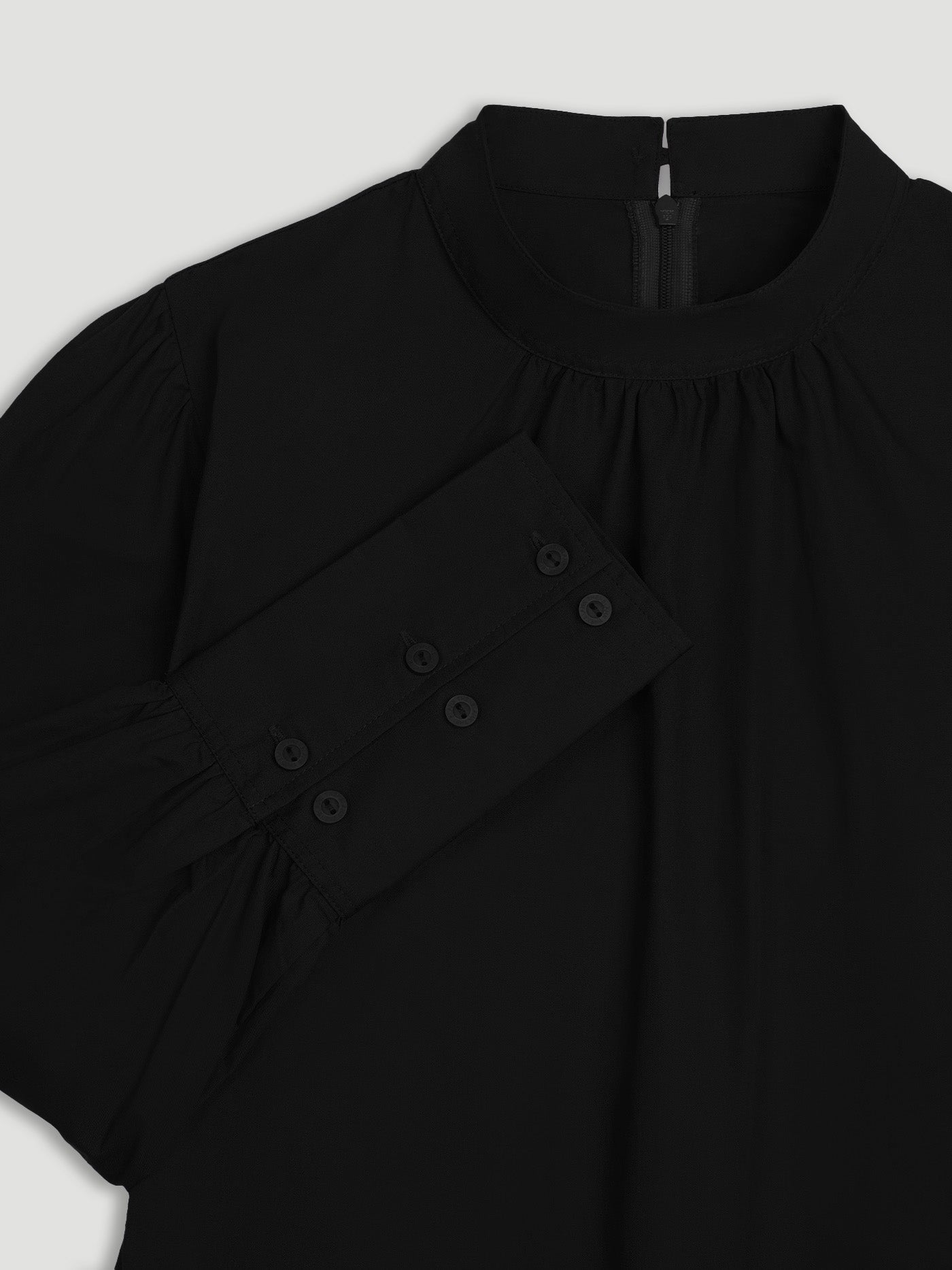 Cotton Ruffle Blouse | Black – THENBLANK
