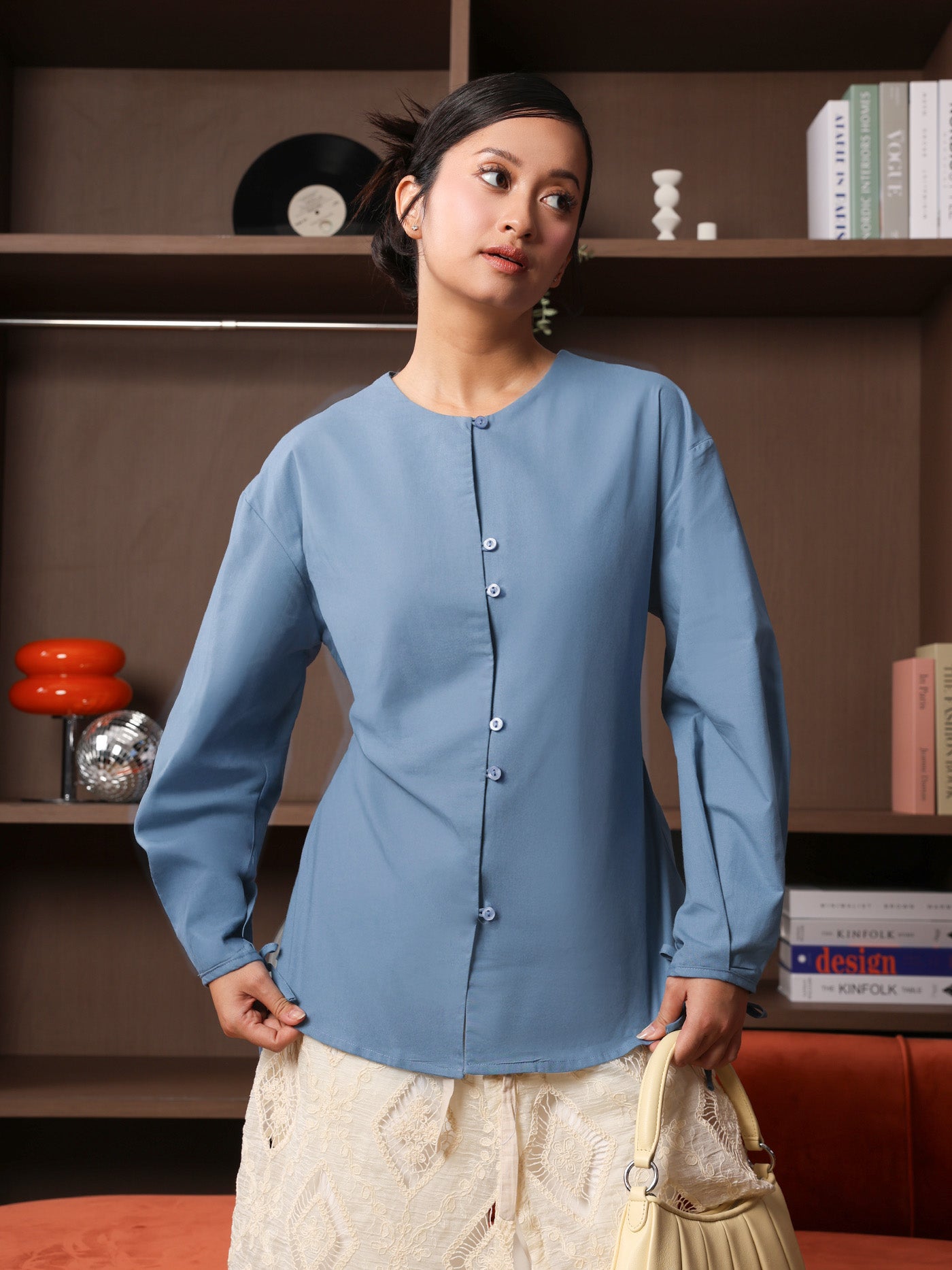 Darra Two Way Blouse | Denim – THENBLANK