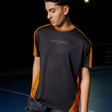THENBLANK X UI - Dry Fit Short Tee | Black Tangerine