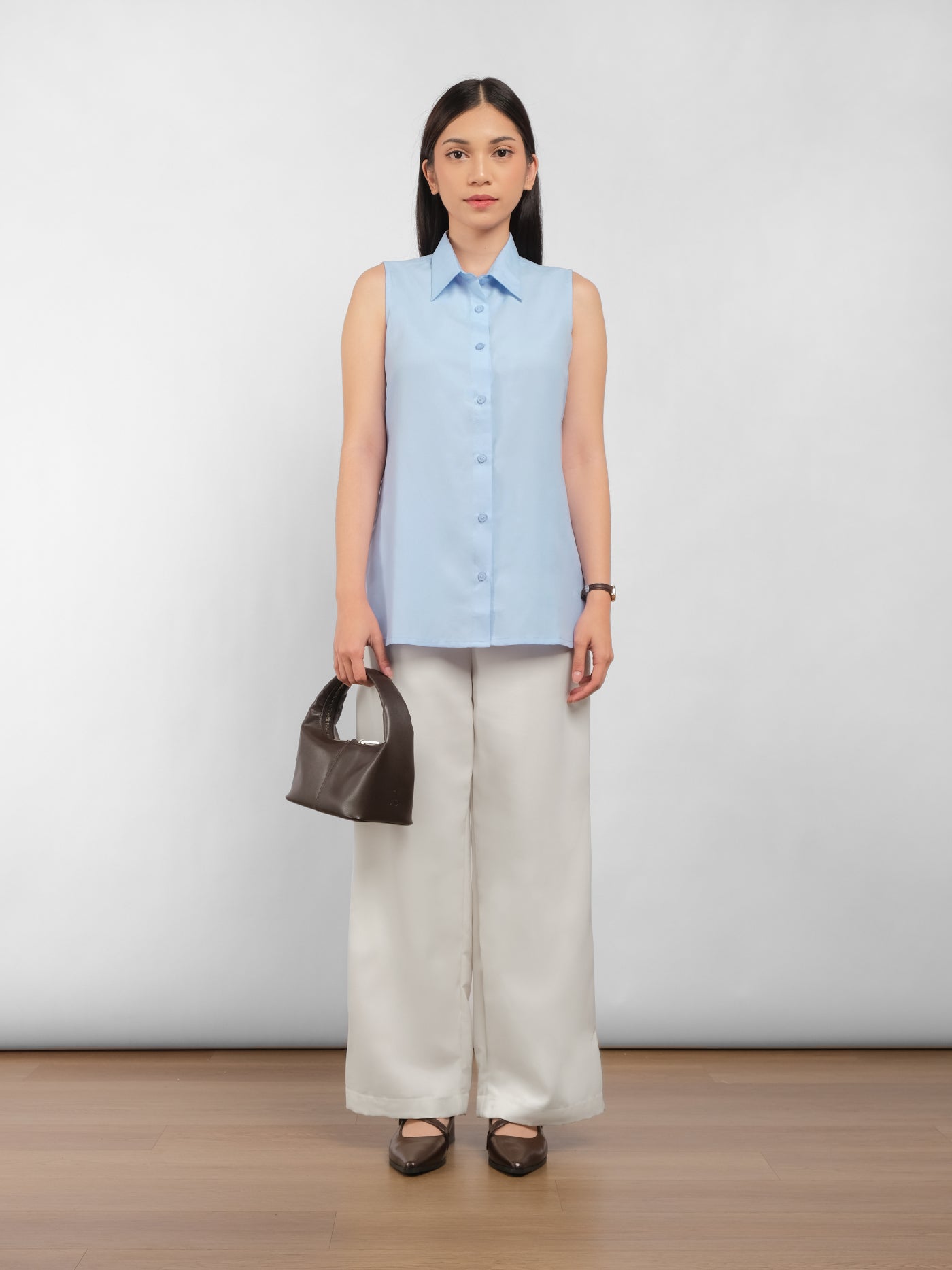 TODAYFUL Standcollar Sleeveless Shirts FREE 白 シャツ ホワイト