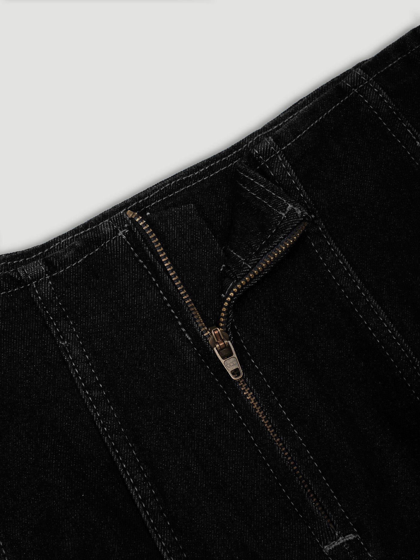 Flare Denim Skirt Black