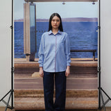 Go-To Oversized Shirt | Blue Scarlet