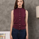 Joy Cardigan Vest | Magenta Rose