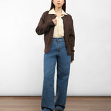 Lounge Viscose Cardigan | Brown