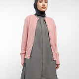 Neck Ruff Dress | Grey
