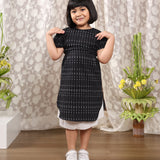 Nira Kids Dress | Black Stone