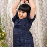 Nira Kids Dress | Deep Blue