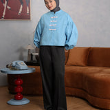 Noon Balun Blouse | Steel Blue