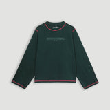 THENBLANK X UI - Overlock Anytime Long Tee | Forest Green