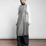 Rangkai Sheer Dress | Smoke Grey