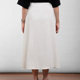 Midi Slip Skirt | Broken White