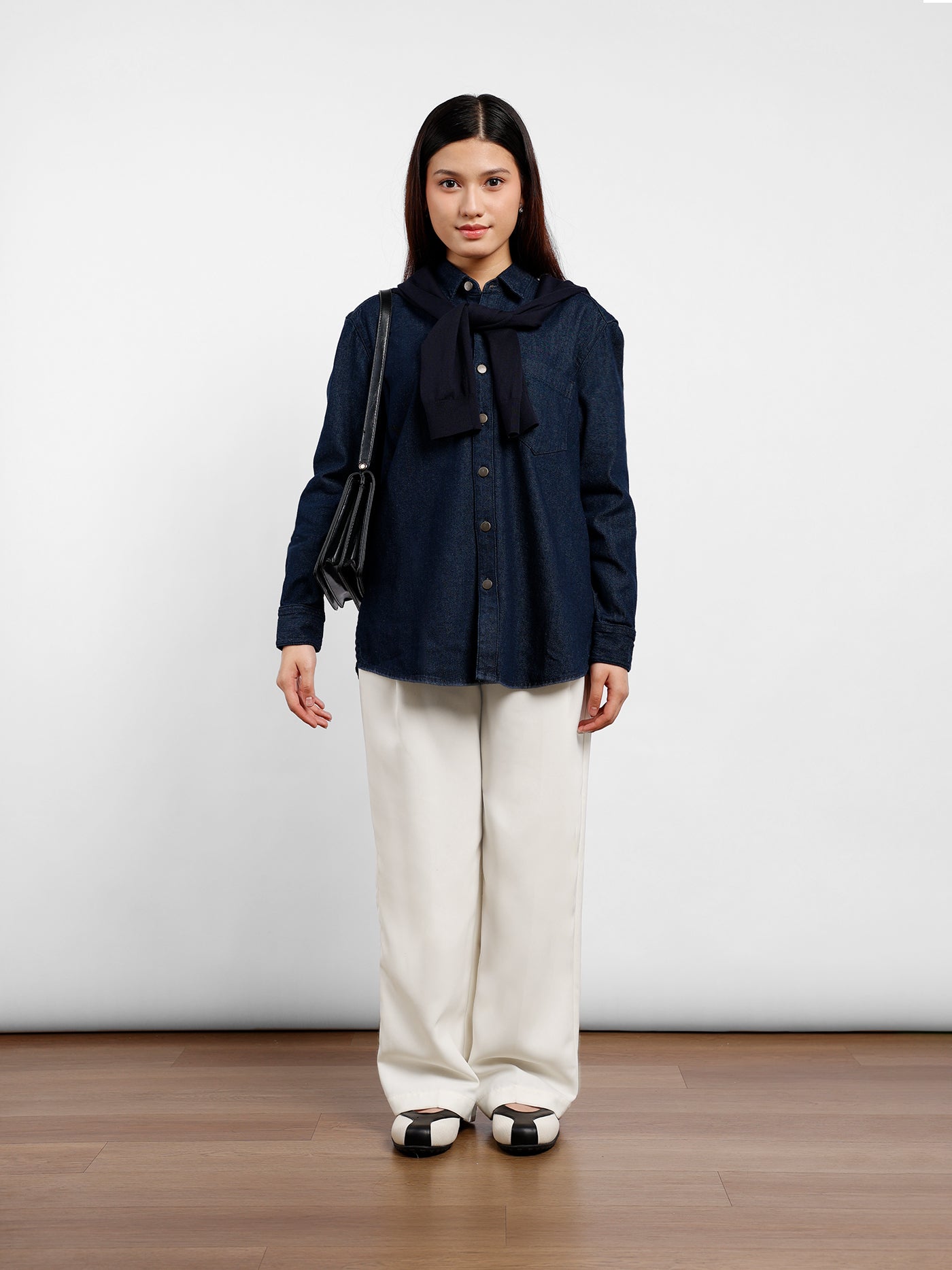 TAAKK SCULPUTURE DENIM SHIRT INDIGO SCULPTURE DENIM SHIRT – TAAKK