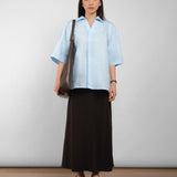 V-Neck Short Shirt | Sky