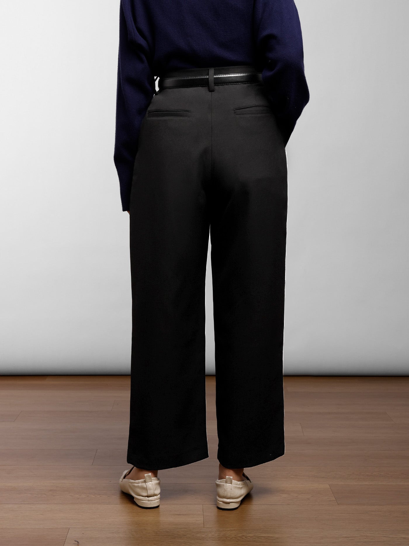 Wide Chino Pants | Black – THENBLANK