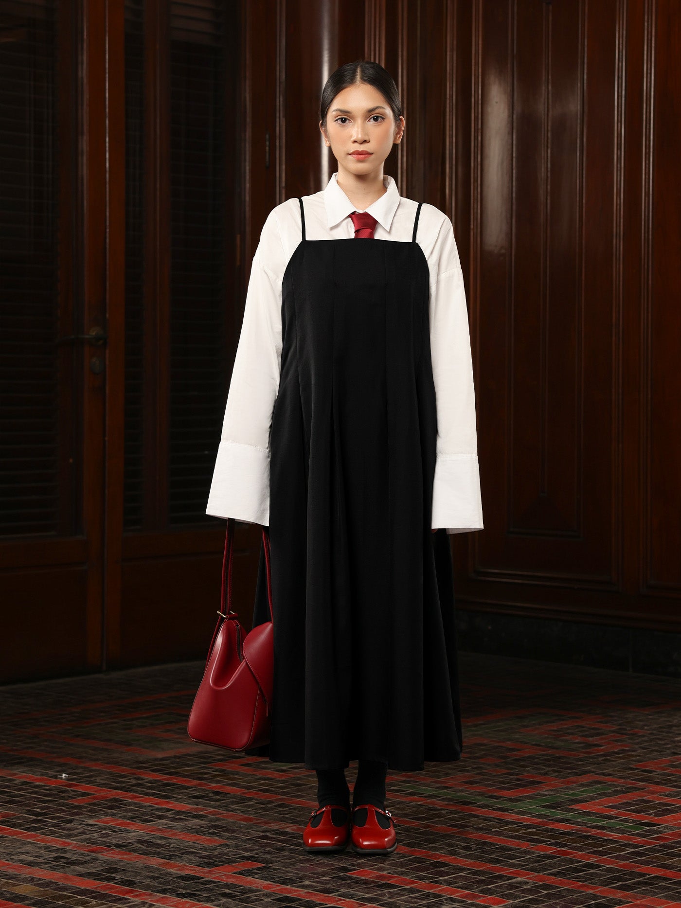 Wool Sleeveless Dress Black – THENBLANK