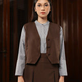 Wool Vest | Brown