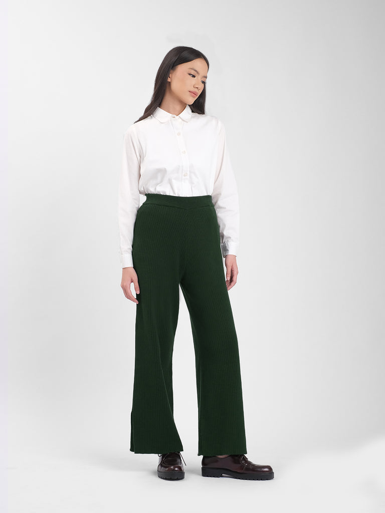Line Knit Culotte | Green – THENBLANK