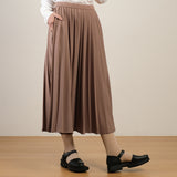 Pleated Skirt | Brun